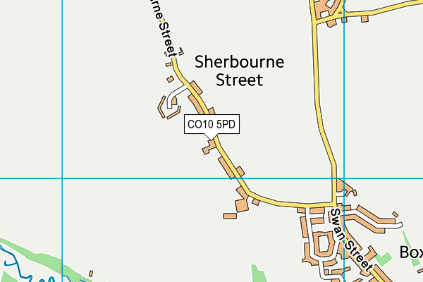 CO10 5PD map - OS VectorMap District (Ordnance Survey)