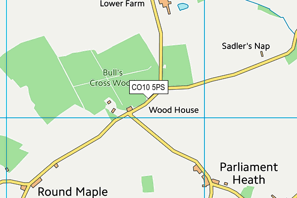 CO10 5PS map - OS VectorMap District (Ordnance Survey)