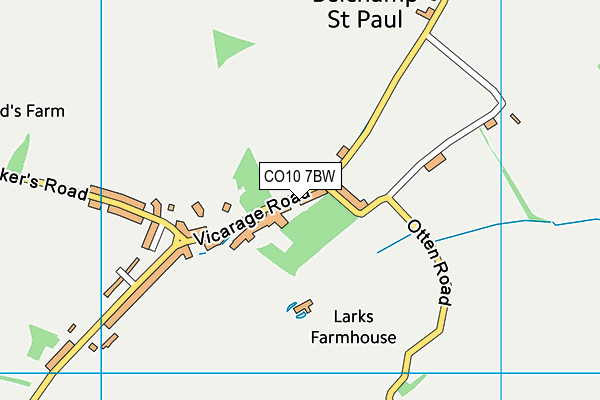 CO10 7BW map - OS VectorMap District (Ordnance Survey)