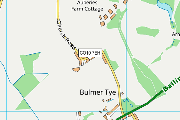 St Andrews C Of E School, Bulmer map (CO10 7EH) - OS VectorMap District (Ordnance Survey)