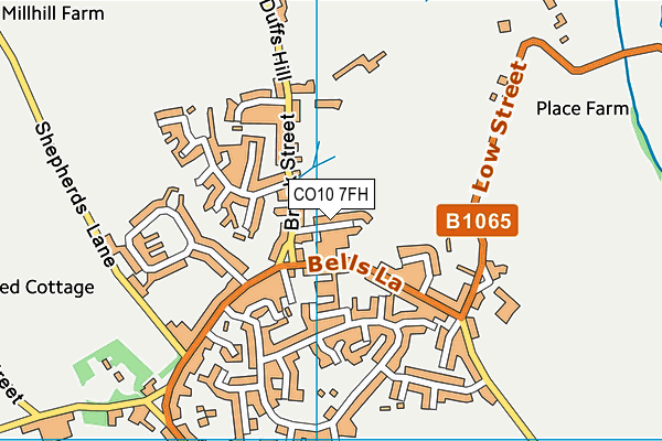 CO10 7FH map - OS VectorMap District (Ordnance Survey)