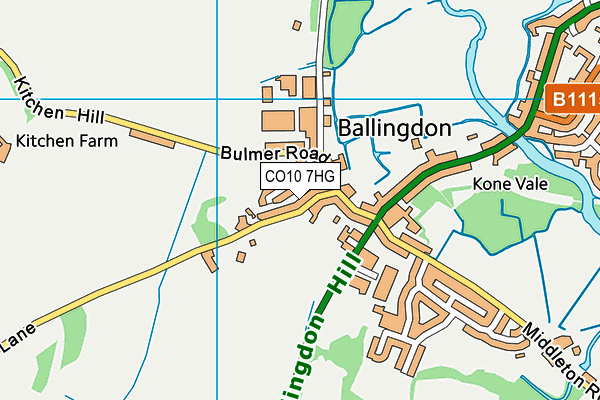 CO10 7HG map - OS VectorMap District (Ordnance Survey)