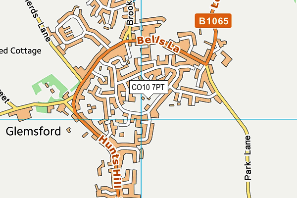 CO10 7PT map - OS VectorMap District (Ordnance Survey)