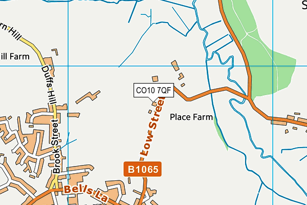 CO10 7QF map - OS VectorMap District (Ordnance Survey)