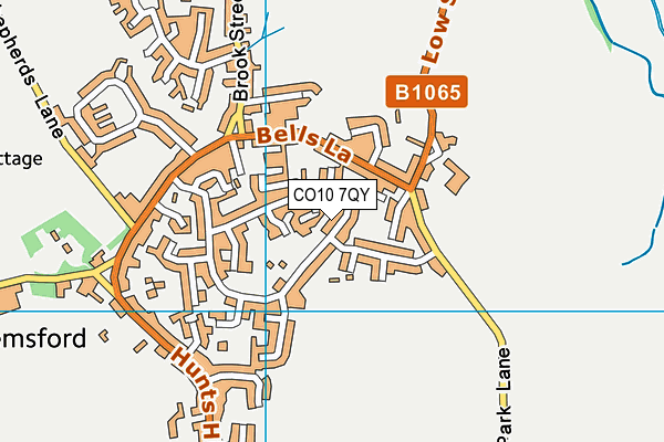 CO10 7QY map - OS VectorMap District (Ordnance Survey)