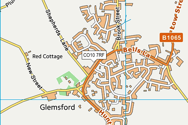 Map of GLEMSFORD SERVICES LIMITED at district scale