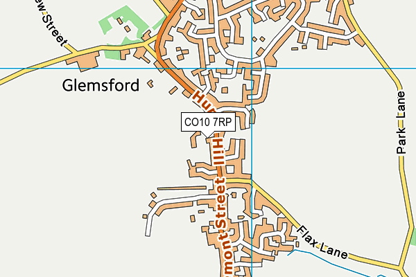 Glemsford Sports Ground map (CO10 7RP) - OS VectorMap District (Ordnance Survey)