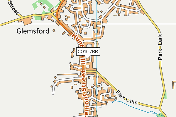 CO10 7RR map - OS VectorMap District (Ordnance Survey)