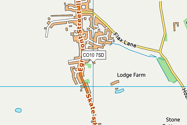 CO10 7SD map - OS VectorMap District (Ordnance Survey)