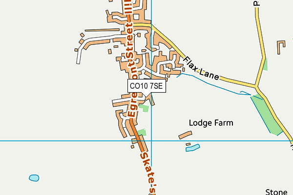 CO10 7SE map - OS VectorMap District (Ordnance Survey)