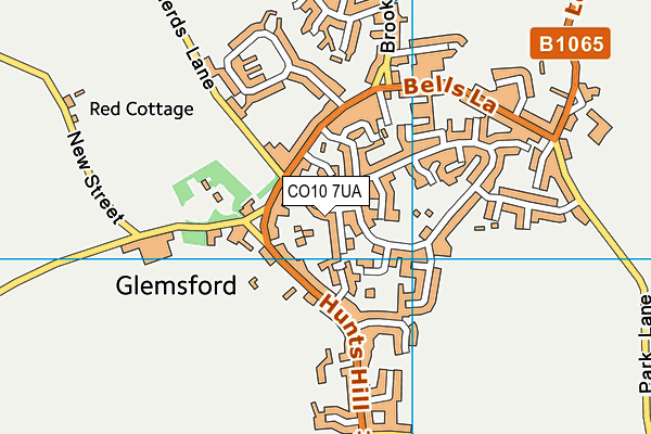 CO10 7UA map - OS VectorMap District (Ordnance Survey)