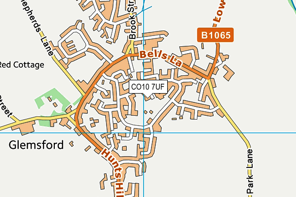 CO10 7UF map - OS VectorMap District (Ordnance Survey)