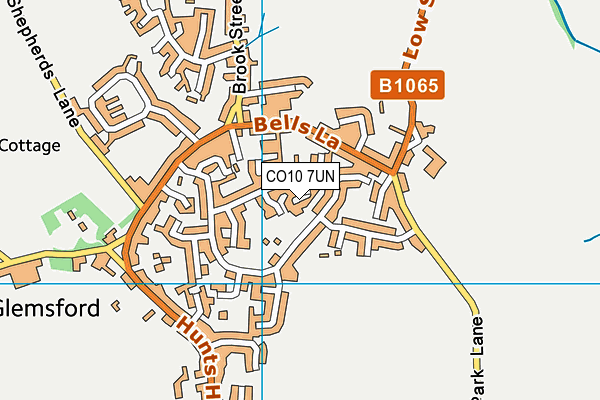 CO10 7UN map - OS VectorMap District (Ordnance Survey)