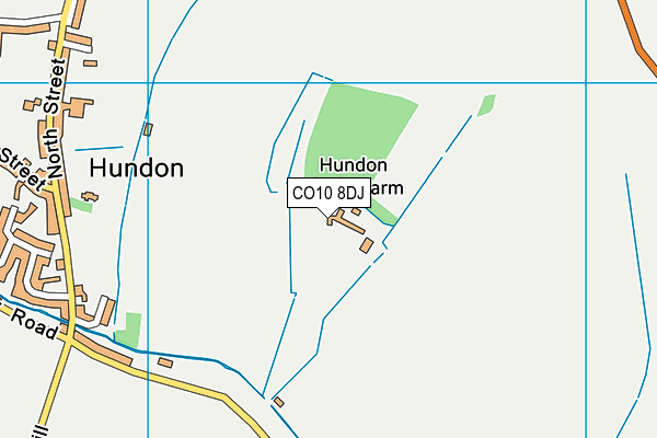 CO10 8DJ map - OS VectorMap District (Ordnance Survey)