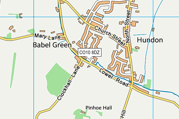 CO10 8DZ map - OS VectorMap District (Ordnance Survey)