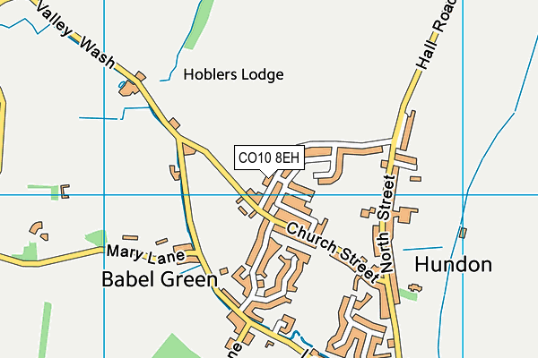 CO10 8EH map - OS VectorMap District (Ordnance Survey)