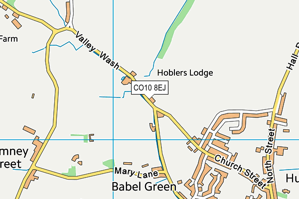 CO10 8EJ map - OS VectorMap District (Ordnance Survey)