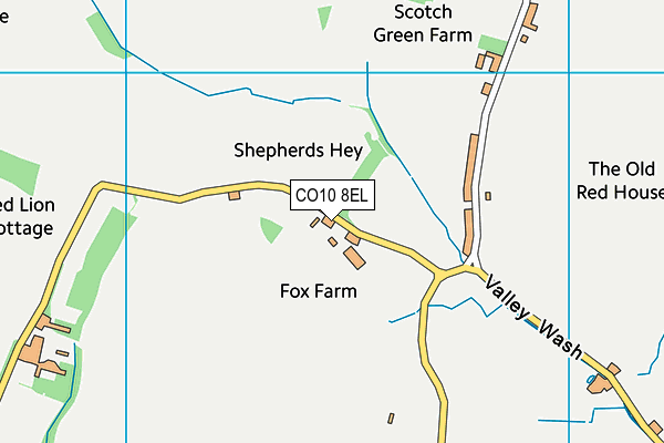 CO10 8EL map - OS VectorMap District (Ordnance Survey)