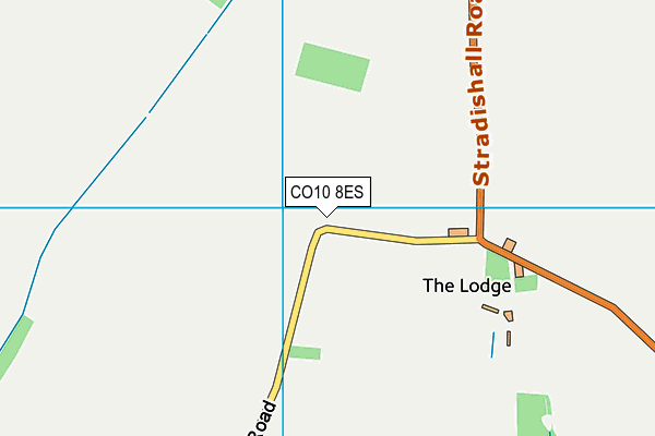 CO10 8ES map - OS VectorMap District (Ordnance Survey)