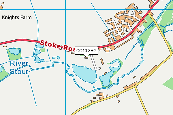 Clare Park Lake Golf Course map (CO10 8HG) - OS VectorMap District (Ordnance Survey)