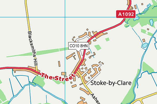 CO10 8HN map - OS VectorMap District (Ordnance Survey)