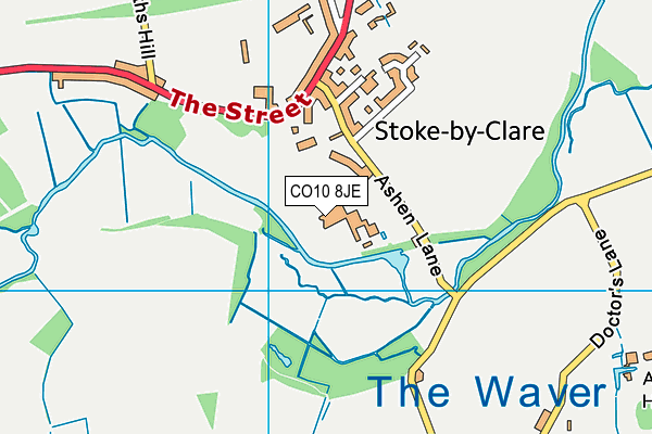 Stoke College map (CO10 8JE) - OS VectorMap District (Ordnance Survey)