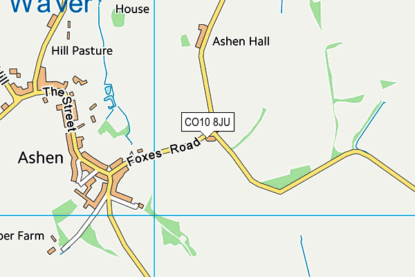 CO10 8JU map - OS VectorMap District (Ordnance Survey)