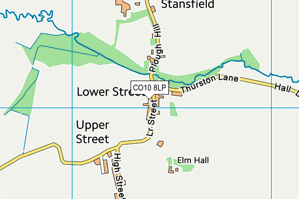 Stansfield Village Hall And Playing Field map (CO10 8LP) - OS VectorMap District (Ordnance Survey)