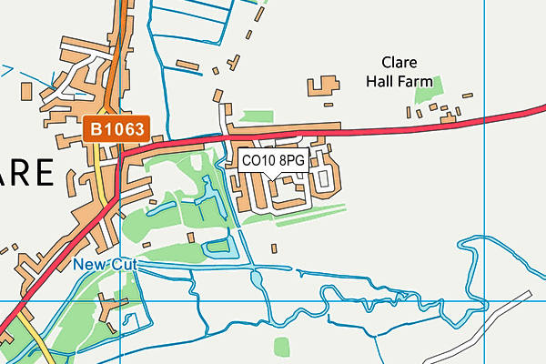 CO10 8PG map - OS VectorMap District (Ordnance Survey)