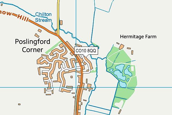 CO10 8QQ map - OS VectorMap District (Ordnance Survey)