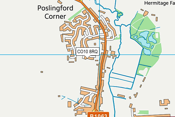 CO10 8RQ map - OS VectorMap District (Ordnance Survey)