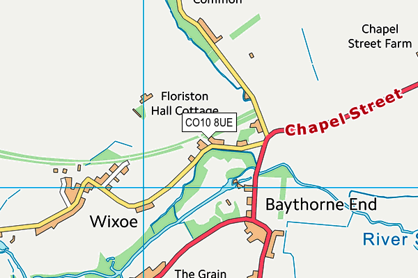 CO10 8UE map - OS VectorMap District (Ordnance Survey)