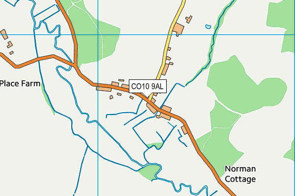 CO10 9AL map - OS VectorMap District (Ordnance Survey)