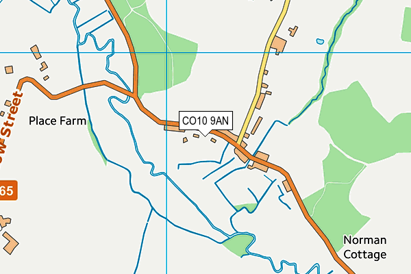 CO10 9AN map - OS VectorMap District (Ordnance Survey)