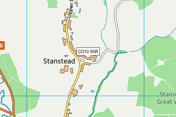 CO10 9AR map - OS VectorMap District (Ordnance Survey)