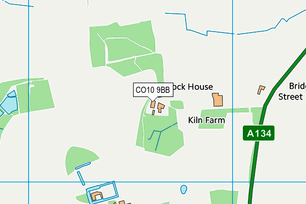 CO10 9BB map - OS VectorMap District (Ordnance Survey)