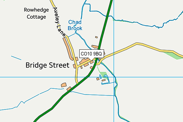 CO10 9BQ map - OS VectorMap District (Ordnance Survey)