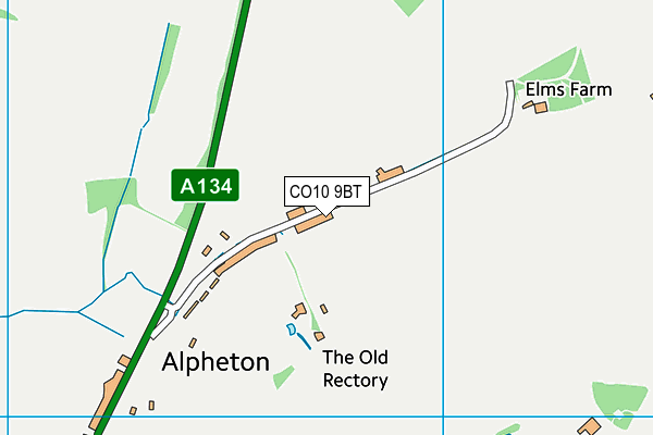 CO10 9BT map - OS VectorMap District (Ordnance Survey)