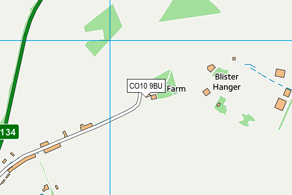 CO10 9BU map - OS VectorMap District (Ordnance Survey)