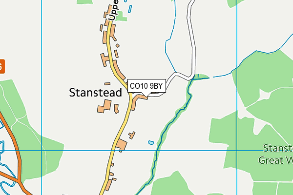 CO10 9BY map - OS VectorMap District (Ordnance Survey)