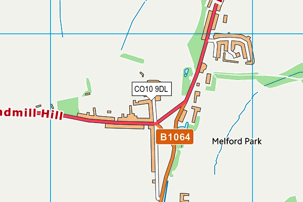 CO10 9DL map - OS VectorMap District (Ordnance Survey)