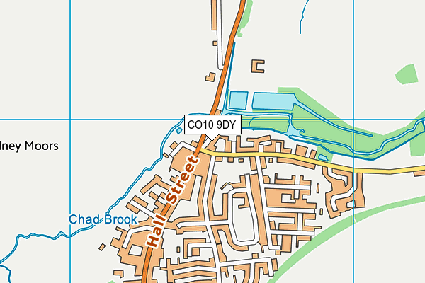 CO10 9DY map - OS VectorMap District (Ordnance Survey)