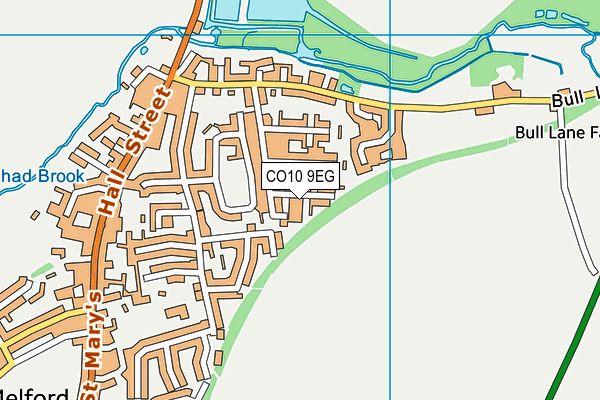 CO10 9EG map - OS VectorMap District (Ordnance Survey)