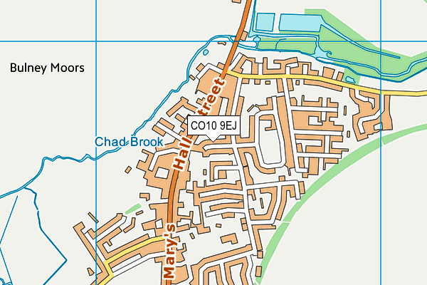 CO10 9EJ map - OS VectorMap District (Ordnance Survey)