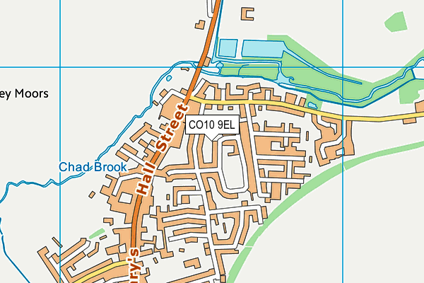 CO10 9EL map - OS VectorMap District (Ordnance Survey)
