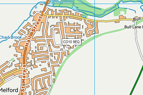 CO10 9EQ map - OS VectorMap District (Ordnance Survey)