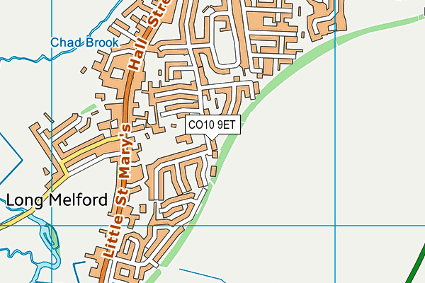 CO10 9ET map - OS VectorMap District (Ordnance Survey)