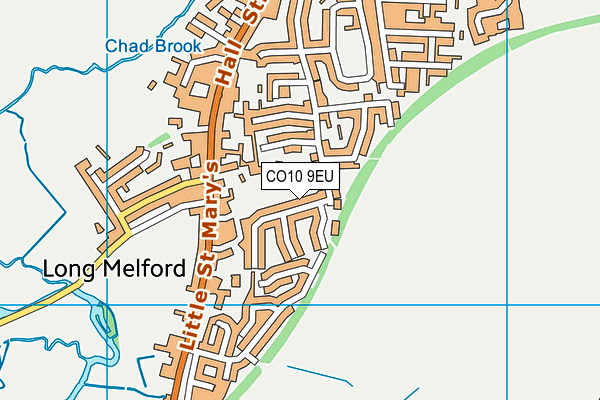 CO10 9EU map - OS VectorMap District (Ordnance Survey)
