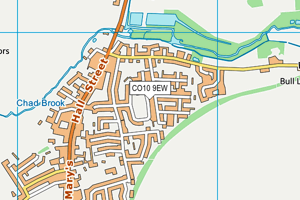 CO10 9EW map - OS VectorMap District (Ordnance Survey)