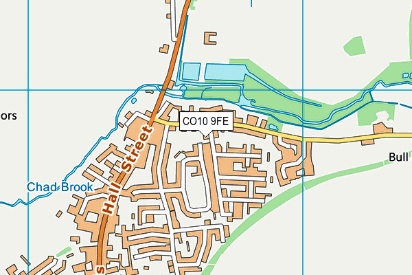 CO10 9FE map - OS VectorMap District (Ordnance Survey)